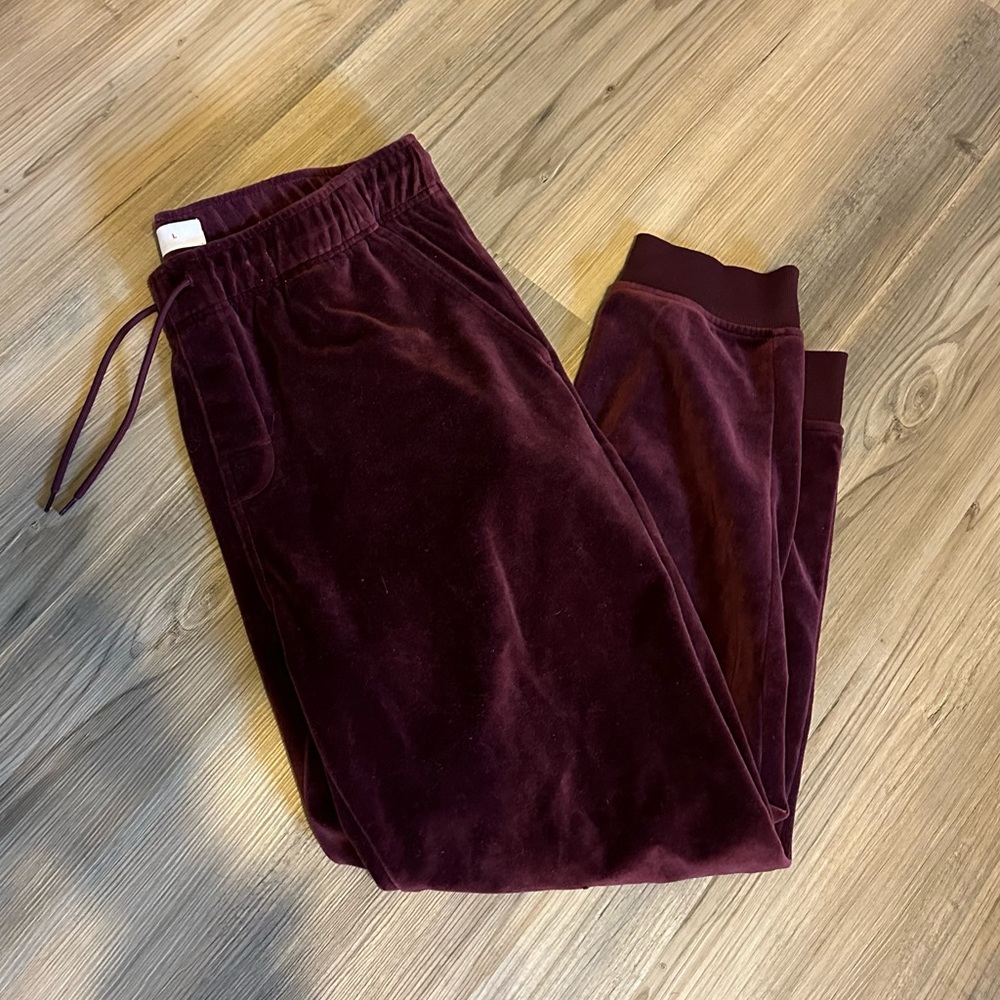 Mens Old Navy Velvet Jogger Pajama Bottoms